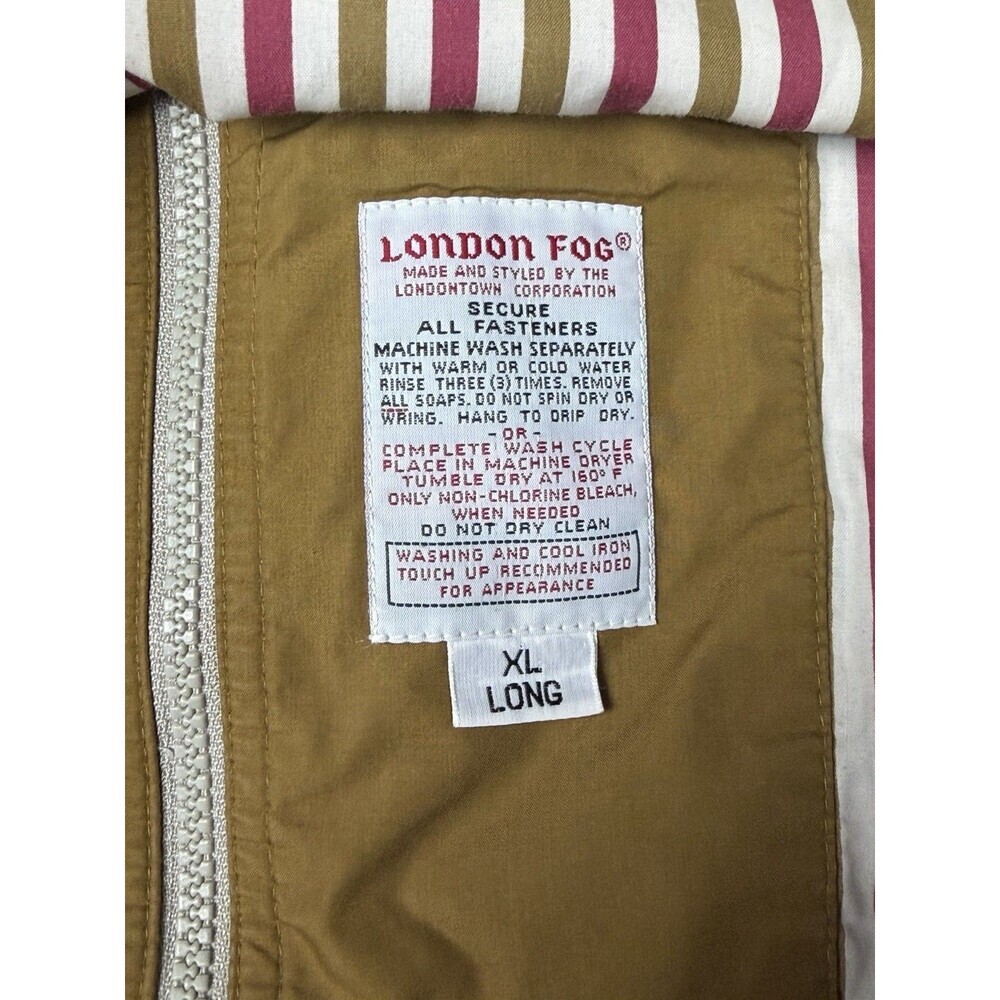 Mens Vintage London Fog Lined Bomber Jacket Size XL Y2K Zip Retro City Preppy - Picture 14 of 14